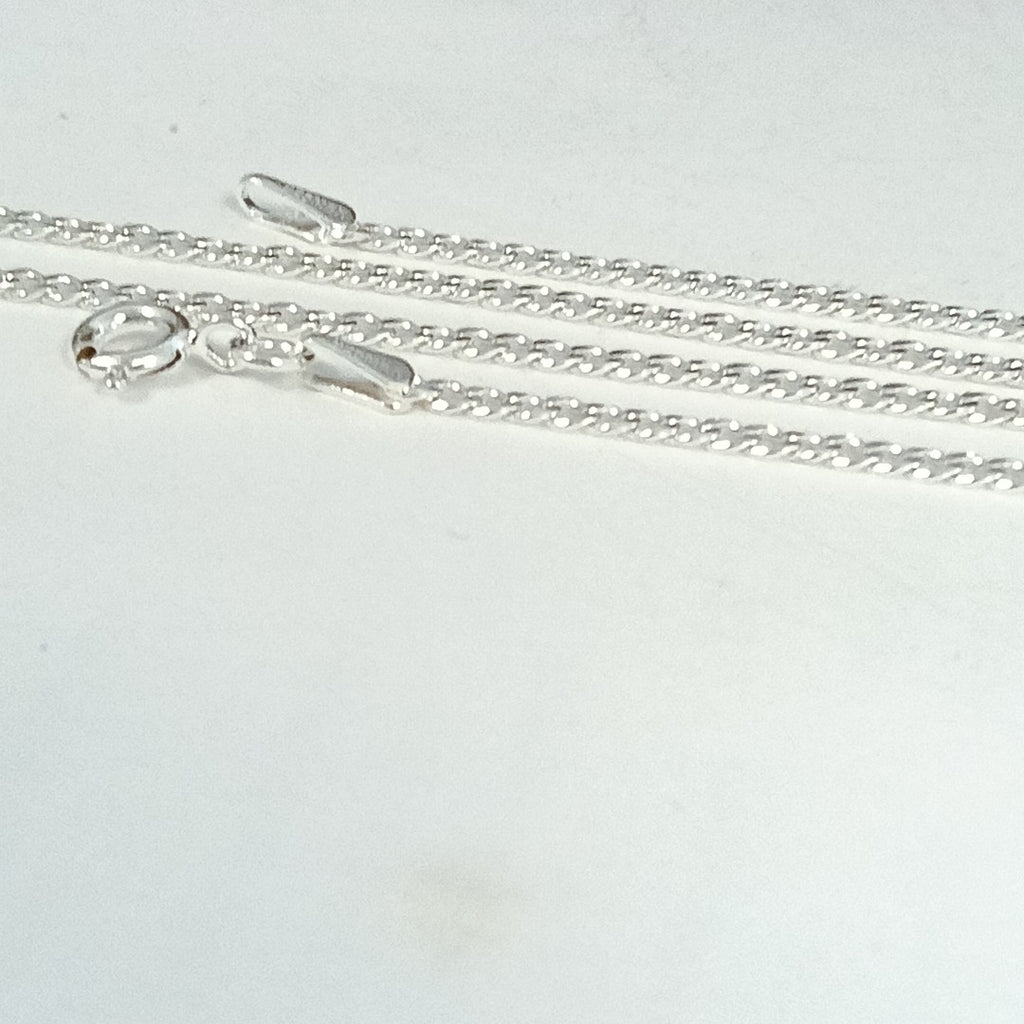 CADENA TEJIDO BARBADO PLATA .925 55 CM 5.3 GR (NUEVO)