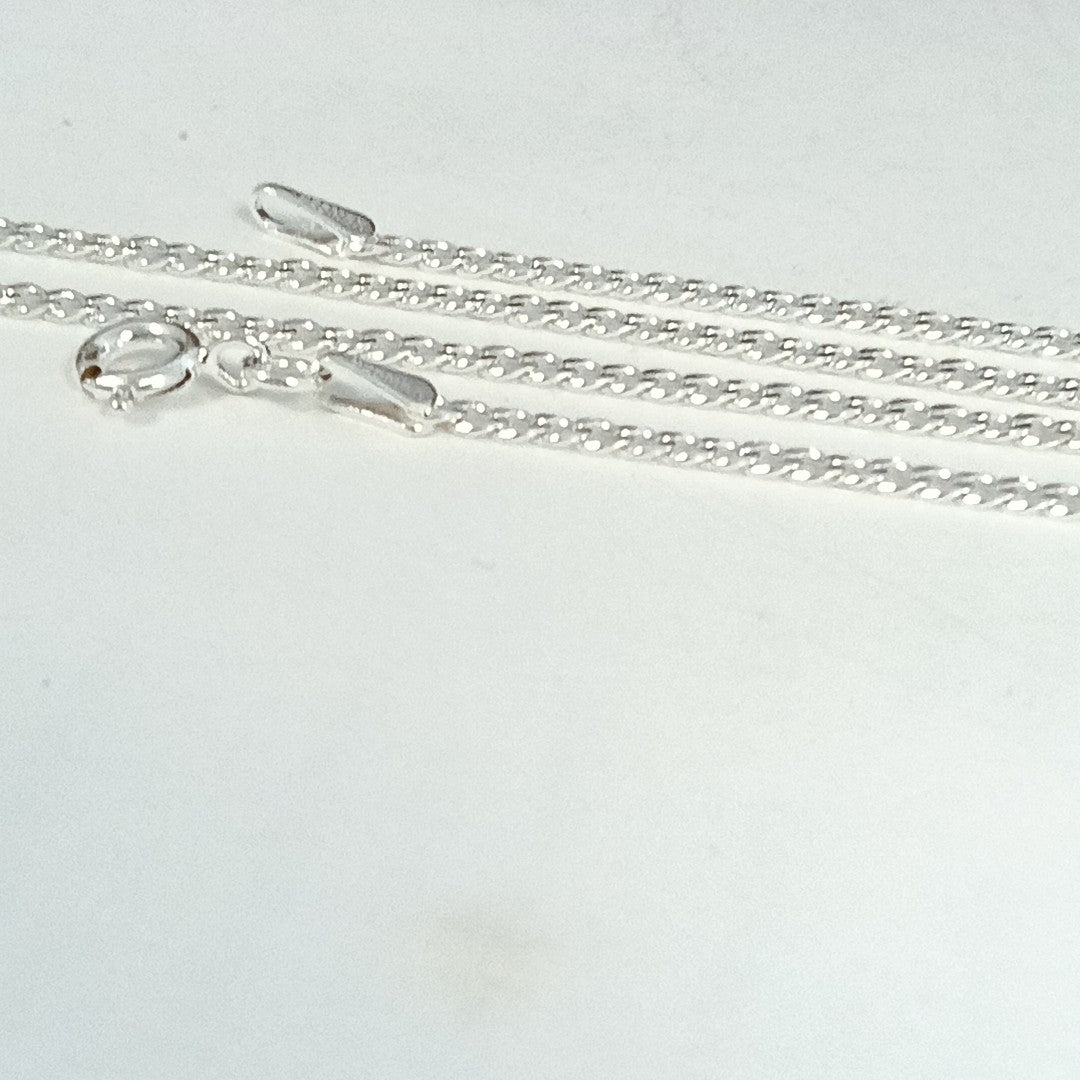 CADENA TEJIDO BARBADO PLATA .925 55 CM 5.3 GR (NUEVO)