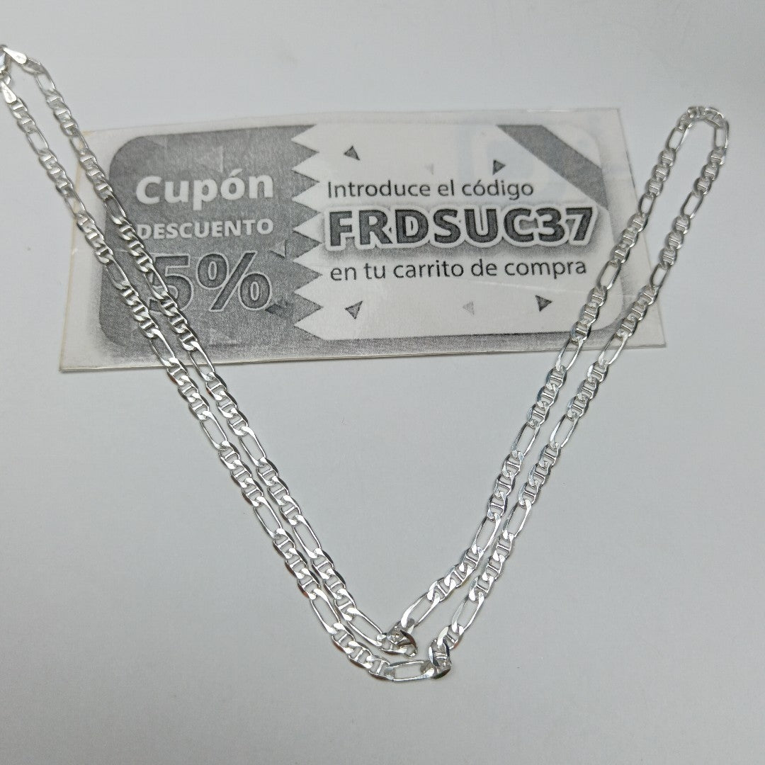 CADENA TEJIDO MARINERO PLATA .925 55 CM 7.6 GR (NUEVO)