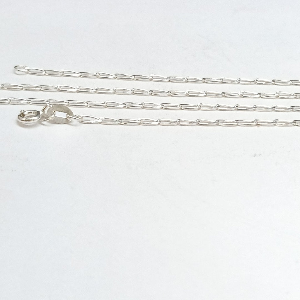 CADENA TEJIDO ESLABONES PLATA .925 60 CM 2.7 GR (NUEVO)
