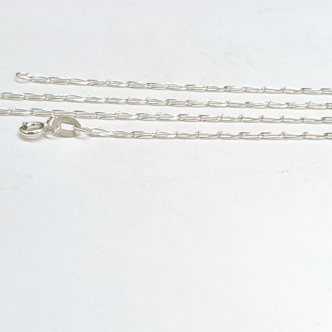 CADENA TEJIDO ESLABONES PLATA .925 60 CM 2.7 GR (NUEVO)