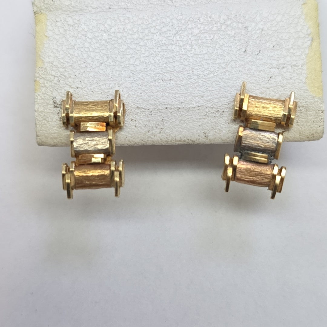 BROQUELES PAR ORO,OTROS METALES 10 K 2,00 GRMS (SEMINUEVO)