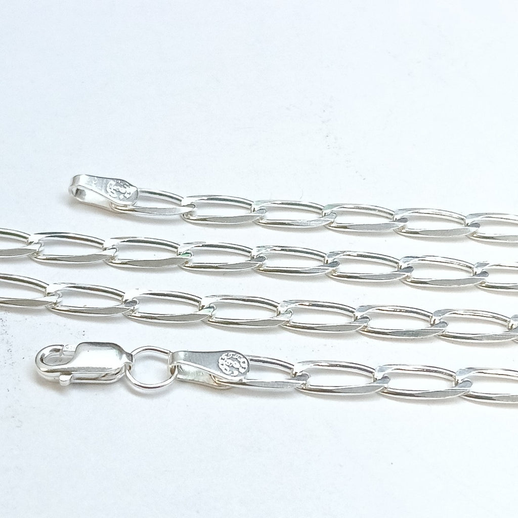 CADENA TEJIDO ESLABONES PLATA .925 60 CM 10.7 GR (NUEVO)