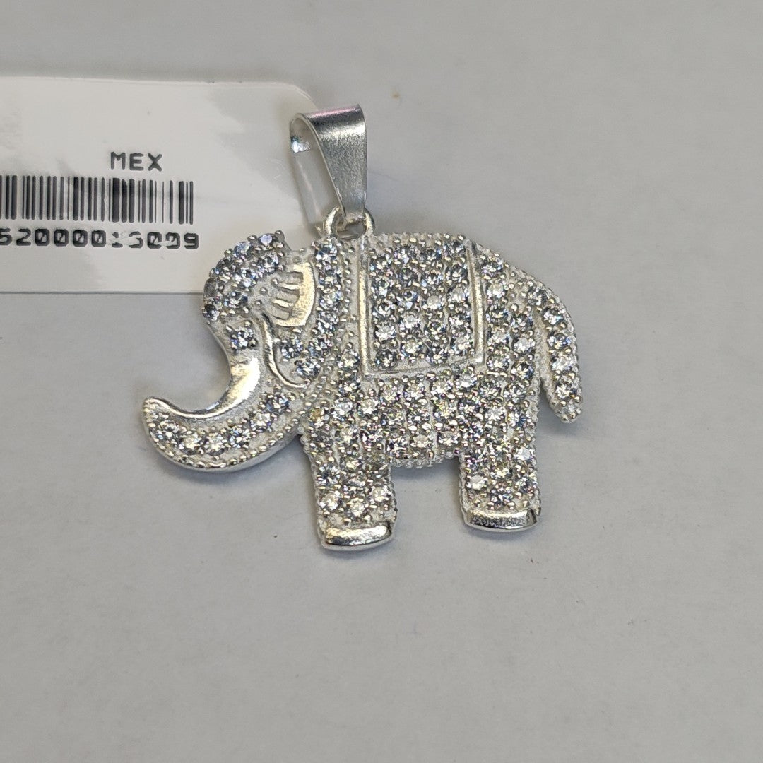 DIJE ELEFANTE C/CIRCONIAS PLATA .925 5.4 GR (NUEVO)