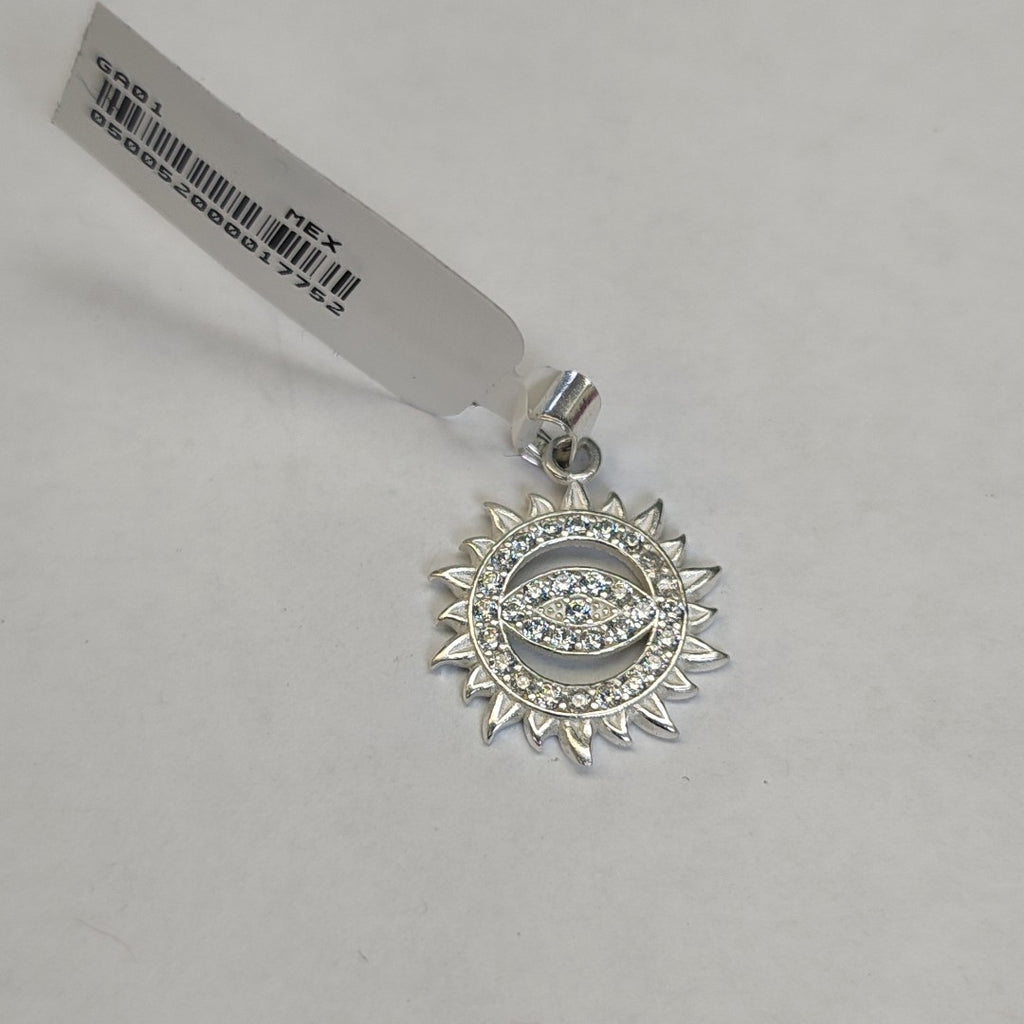 DIJE OJO MAGICO CON CIRCONIAS PLATA .925 2 GR (NUEVO)