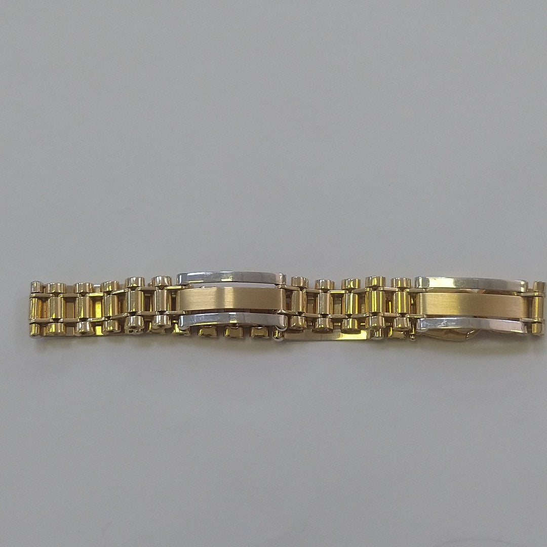PULSERA ORO COMBINADO 14 K 16.2 GRMS (SEMINUEVO)