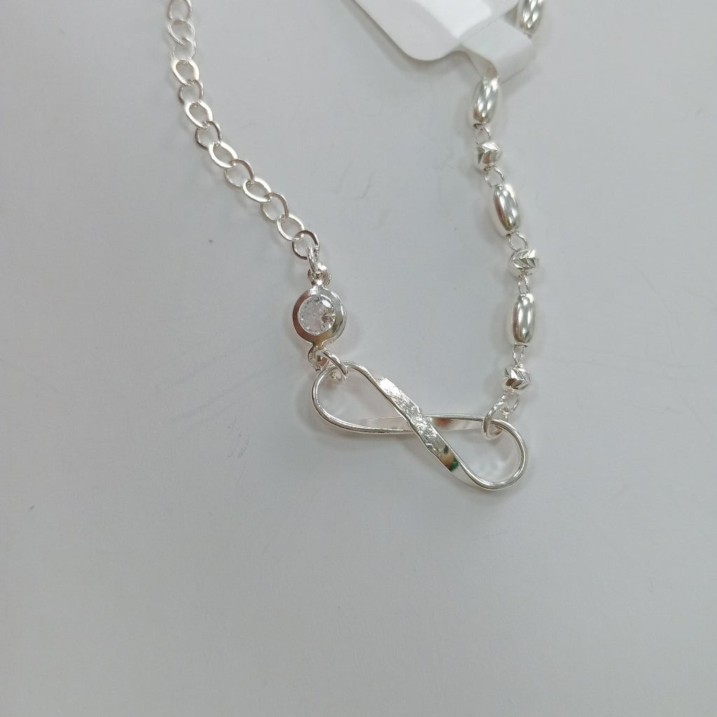 PULSERA TEJIDO ESPECIAL PLATA .925 18 CM 2.6 GR (NUEVO)