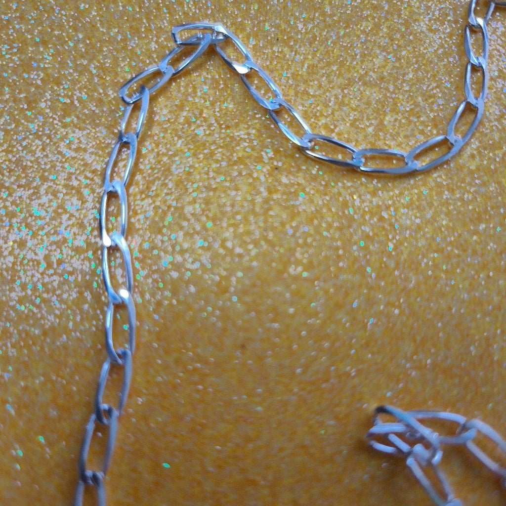 CADENA TEJIDO ESLABONES PLATA .925 55 CM 9.7 GR (NUEVO)
