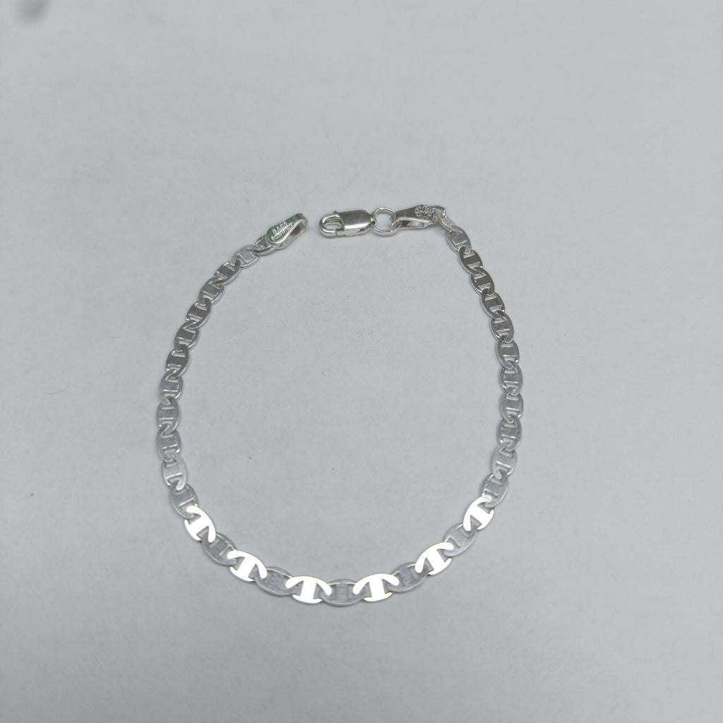 PULSERA TEJIDO GUCHI PLATA .925 18 CM 3.5 GR (NUEVO)