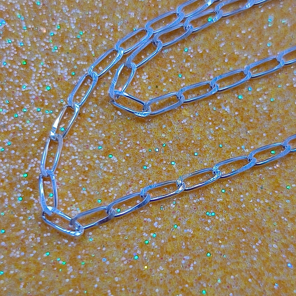 CADENA TEJIDO ESLABONES PLATA .925 60 CM 2.9 GR (NUEVO)