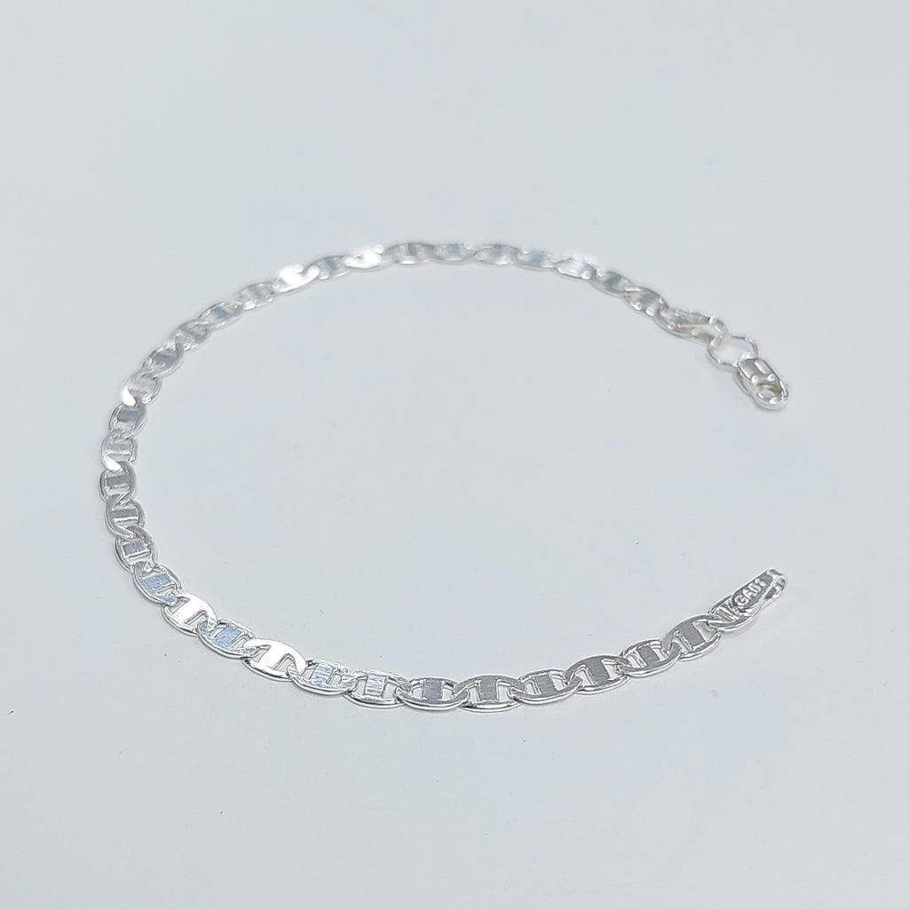 PULSERA TEJIDO GUCHI PLATA .925 18 CM 2.9 GR (NUEVO)