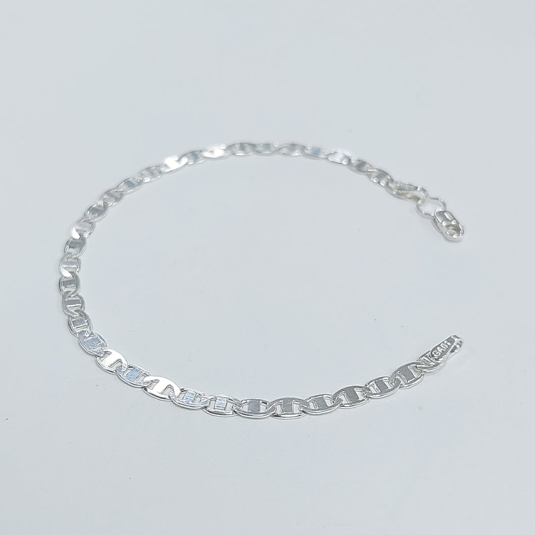 PULSERA TEJIDO GUCHI PLATA .925 18 CM 2.9 GR (NUEVO)