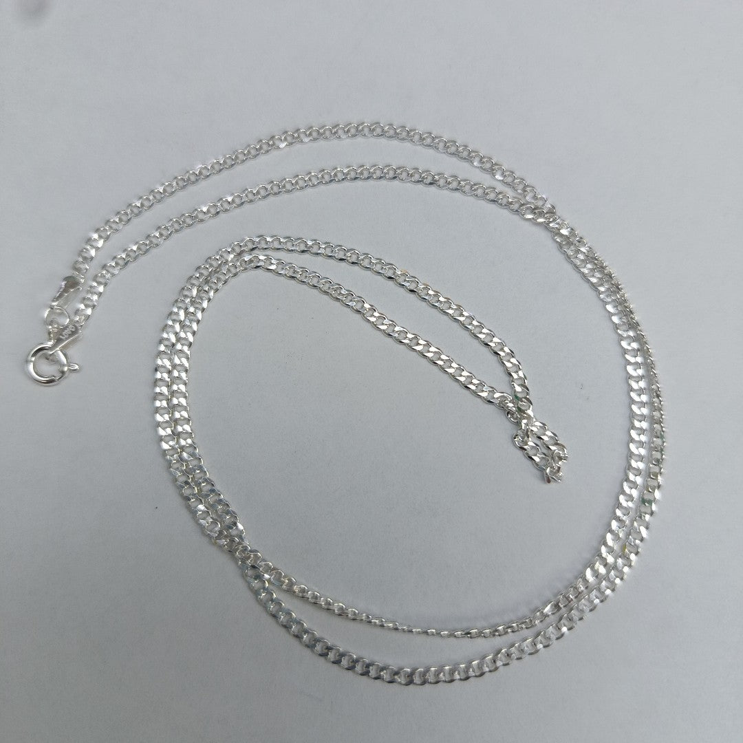 CADENA TEJIDO BARBADO PLATA .925 60 CM 6.1 GR (NUEVO)