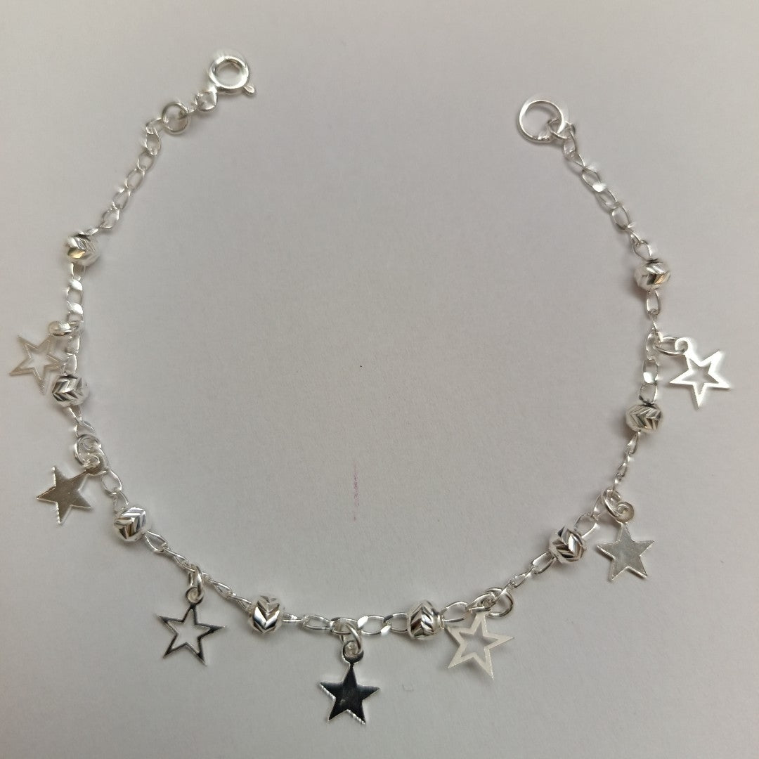 PULSERA TEJIDO ESPECIAL PLATA .925 18 CM 3.1 GR (NUEVO)