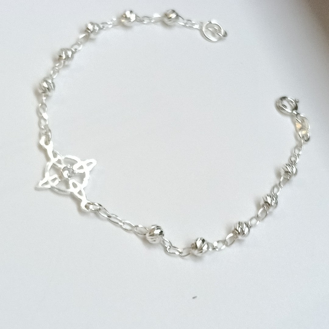 PULSERA TEJIDO ESPECIAL PLATA .925 18 CM 2.9 GR (NUEVO)