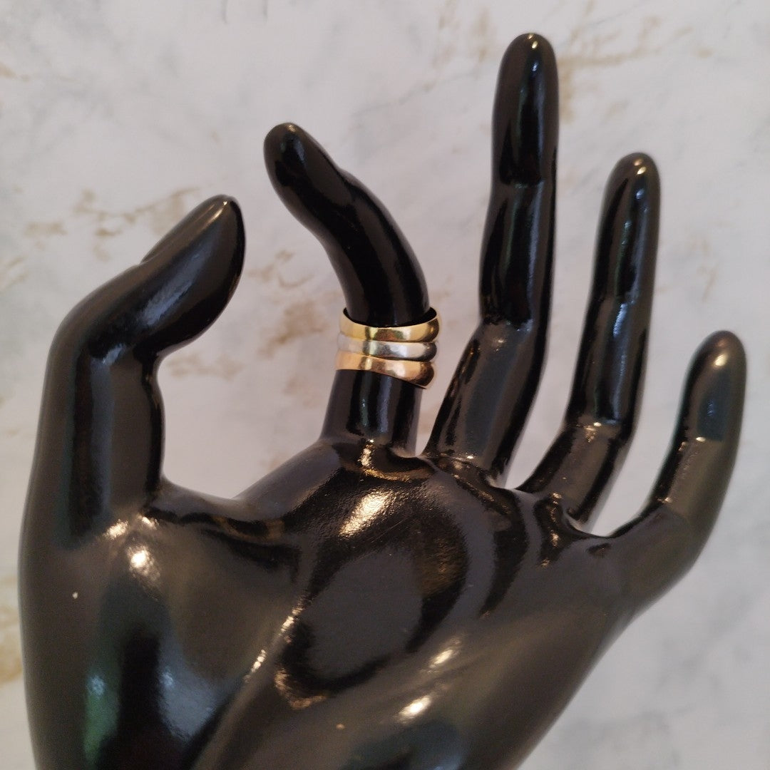 ANILLITO ORO COMBINADO 14 K 2.2 GRMS (SEMINUEVO)