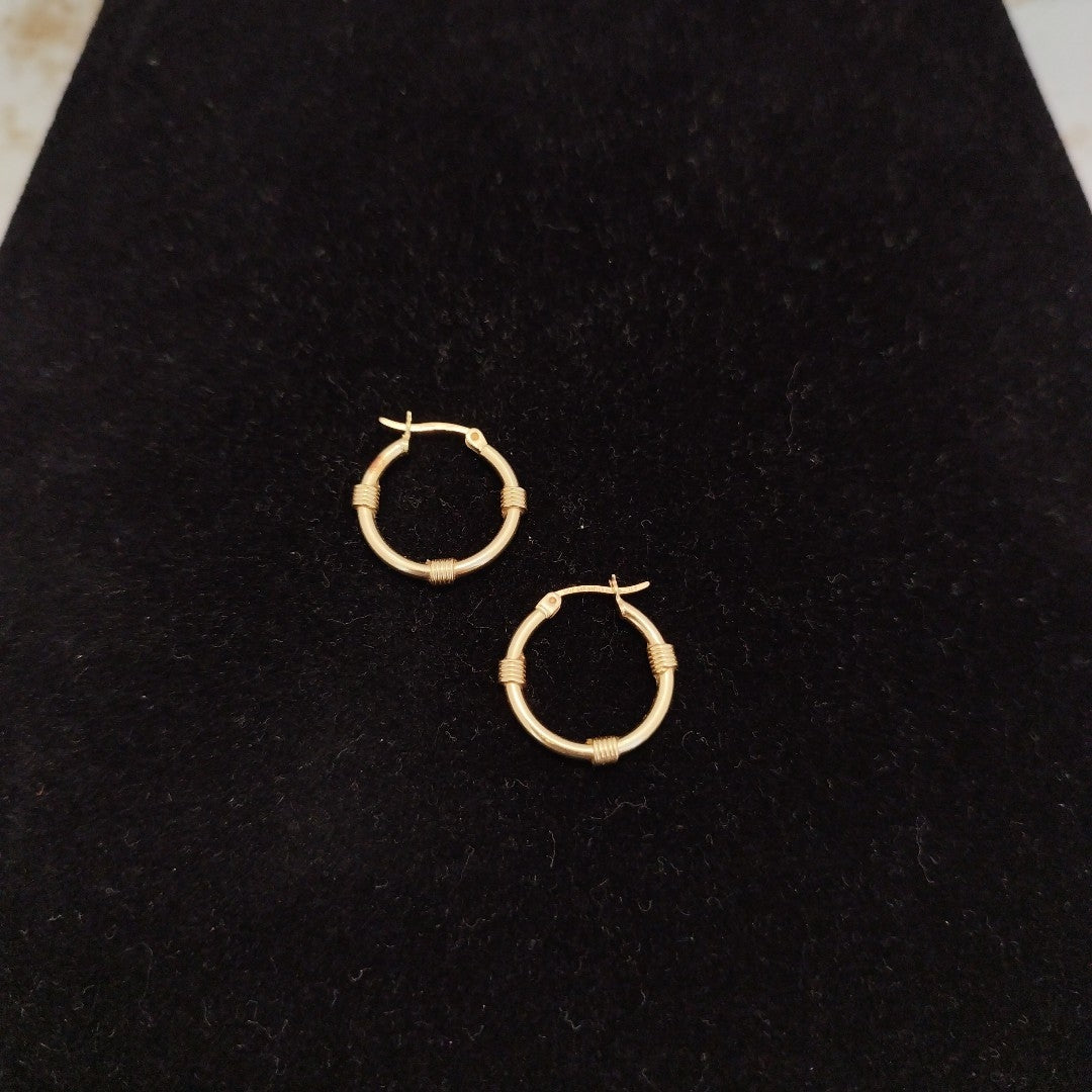 ARRACADAS PAR ORO 14 K 2.6 GRMS (SEMINUEVO)