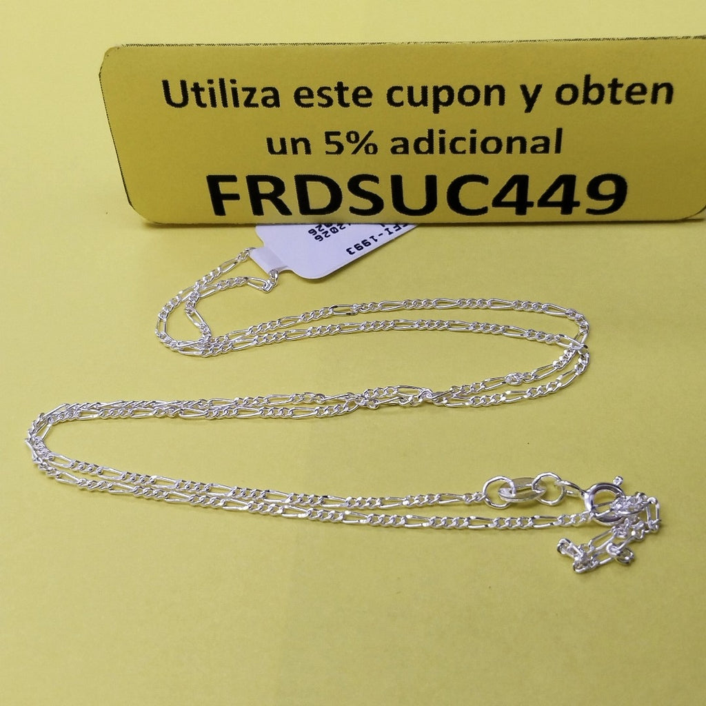 CADENA TEJIDO 3X1 PLATA .925 50 CM 2.1 GR (NUEVO)