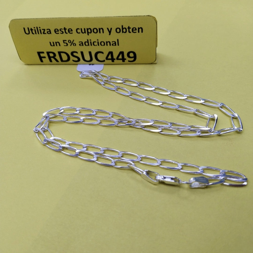 CADENA TEJIDO ESLABONES PLATA .925 55 CM 10 GR (NUEVO)