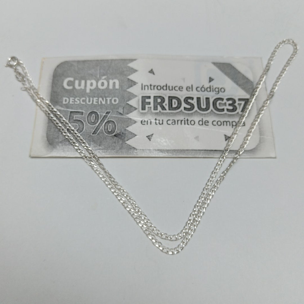 CADENA TEJIDO ESLABONES PLATA .925 50 CM 3.5 GR (NUEVO)