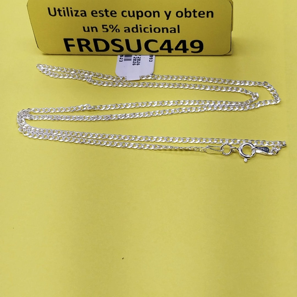 CADENA TEJIDO BARBADO PLATA .925 60 CM 5.7 GR (NUEVO)