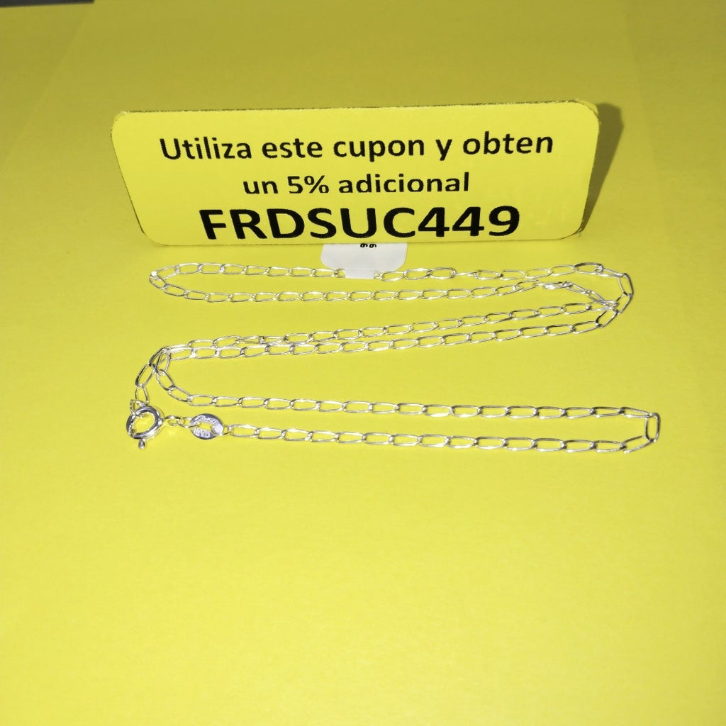 CADENA TEJIDO ESLABONES PLATA .925 50 CM 2.7 GR (NUEVO)
