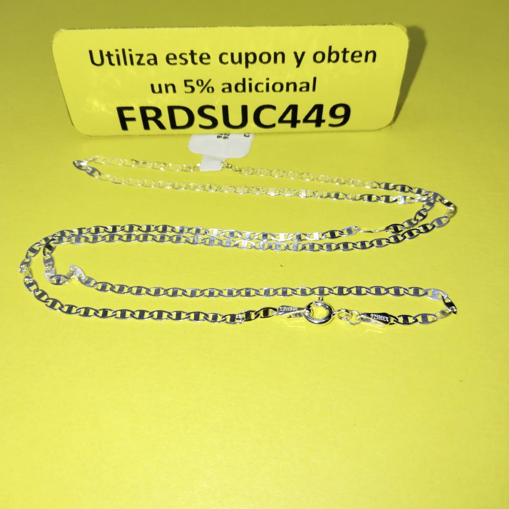 CADENA TEJIDO ESPEJO PLATA .925 55 CM 3.8 GR (NUEVO)