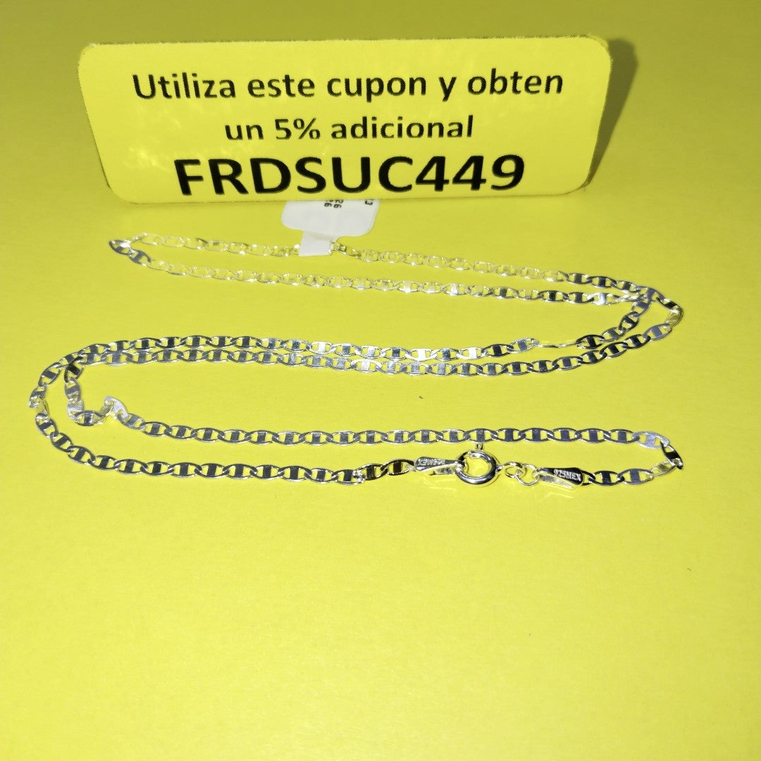 CADENA TEJIDO ESPEJO PLATA .925 55 CM 3.8 GR (NUEVO)