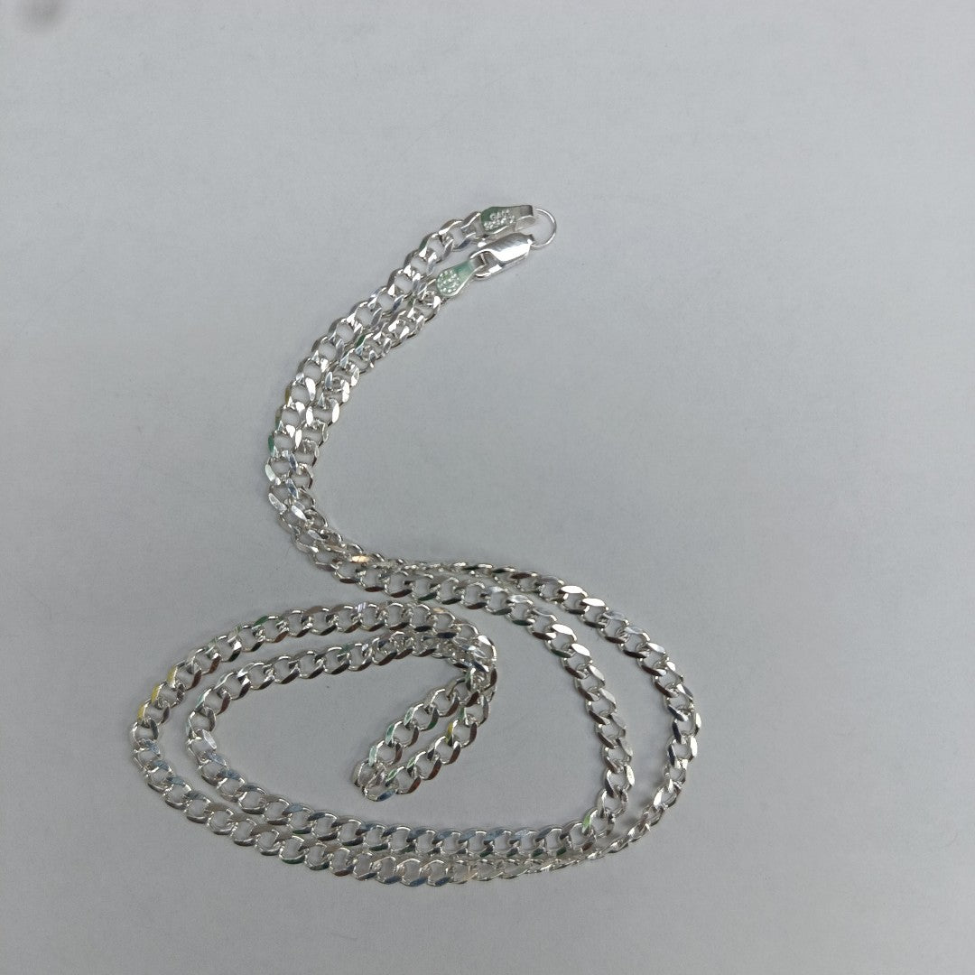CADENA TEJIDO BARBADO PLATA .925 55 CM 11.9 GR (NUEVO)