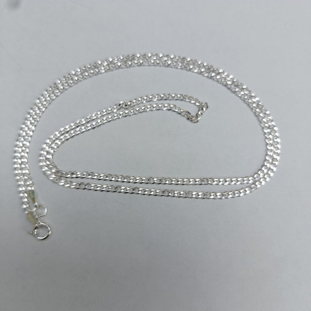 CADENA TEJIDO BARBADO PLATA .925 60 CM 5.5 GR (NUEVO)