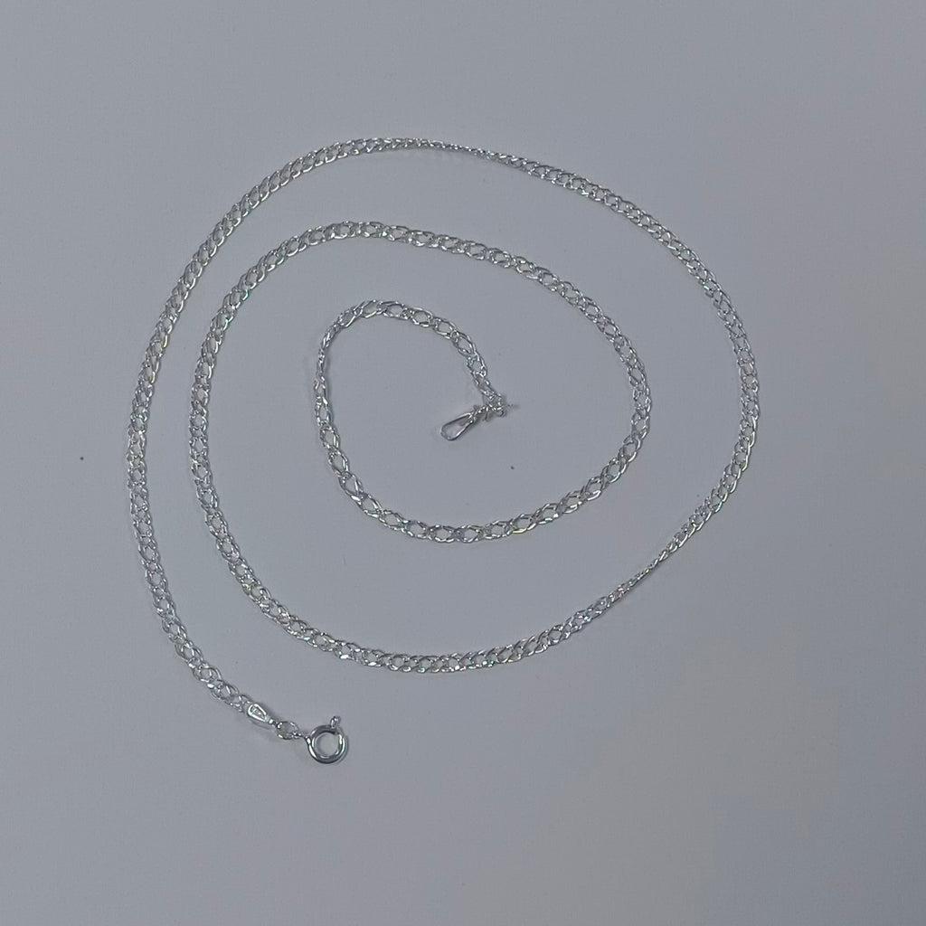 CADENA TEJIDO ESLABONES PLATA .925 55 CM 4.1 GR (NUEVO)