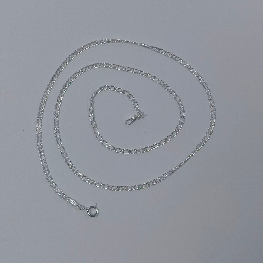 CADENA TEJIDO ESLABONES PLATA .925 55 CM 4.1 GR (NUEVO)