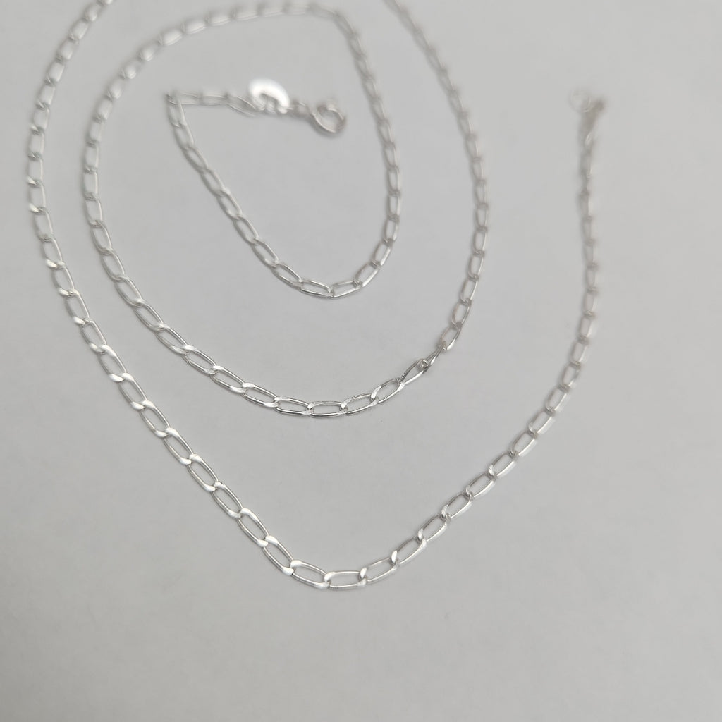 CADENA TEJIDO ESLABONES PLATA .925 55 CM 2.9 GR (NUEVO)