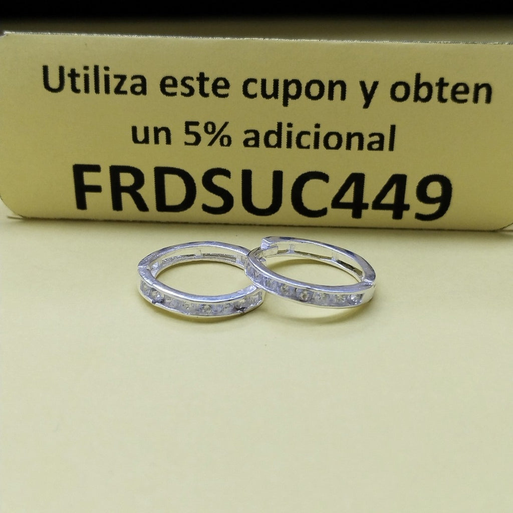 ARRACADAS C/CIRCONIAS PLATA .925 2.1 GR (NUEVO)