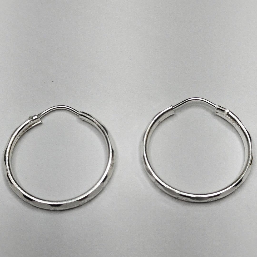 PAR ARRACADAS FACETADA PLATA .925 2.2 GR (NUEVO)