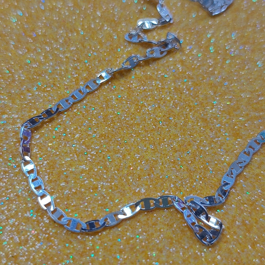 CADENA TEJIDO ESPEJO PLATA .925 55 CM 4 GR (NUEVO)