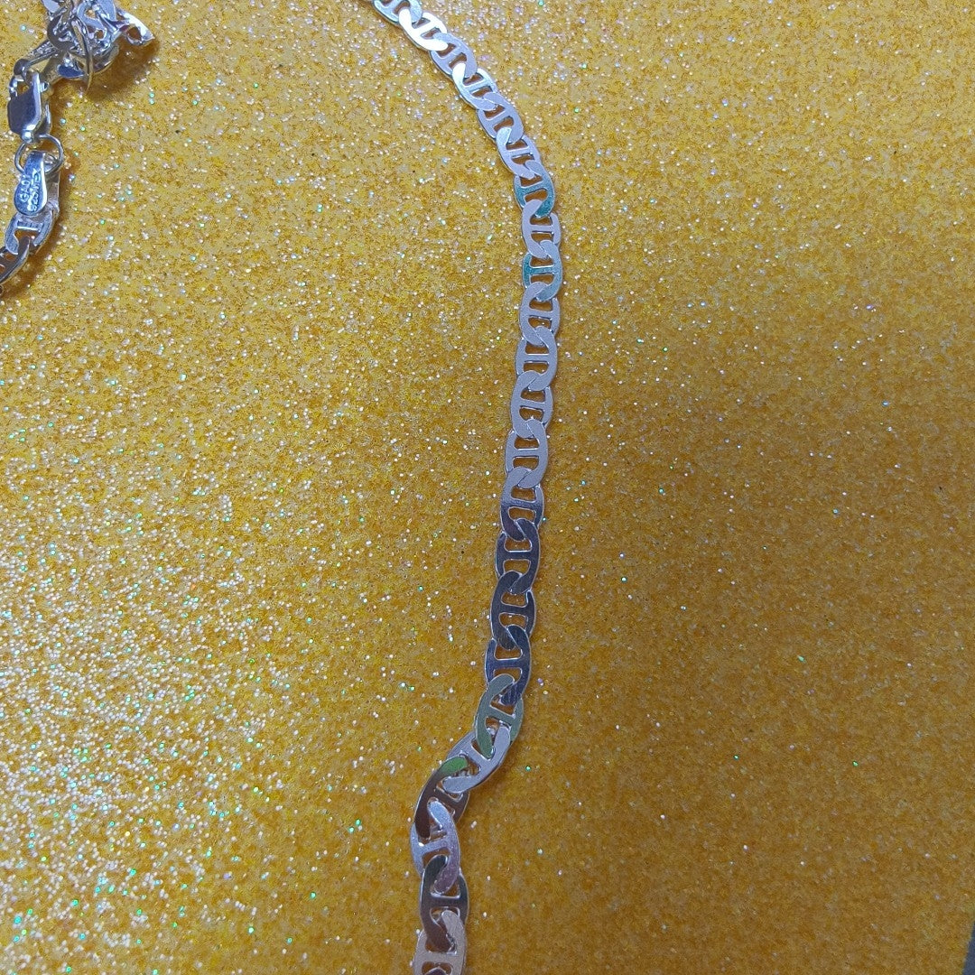 CADENA TEJIDO GUCHI PLATA .925 55 CM 13 GR (NUEVO)