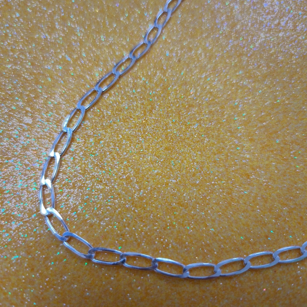CADENA TEJIDO ESLABONES PLATA .925 60 CM 10.9 GR (NUEVO)