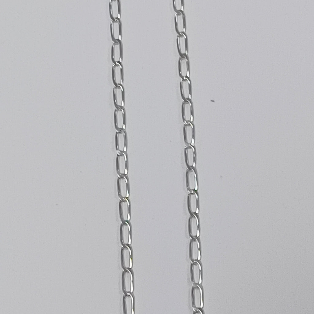 CADENA TEJIDO ESLABONES PLATA .925 55 CM 2.9 GR (NUEVO)