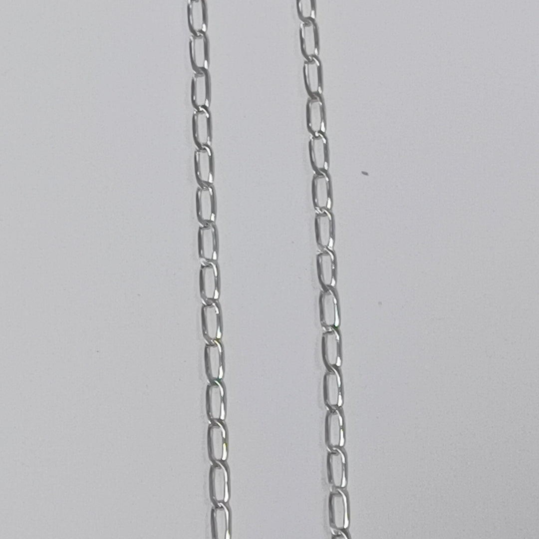 CADENA TEJIDO ESLABONES PLATA .925 55 CM 2.9 GR (NUEVO)