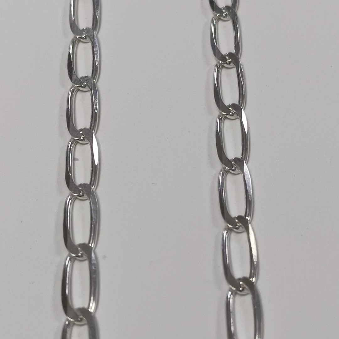 CADENA TEJIDO ESLABONES PLATA .925 55 CM 10.4 GR (NUEVO)