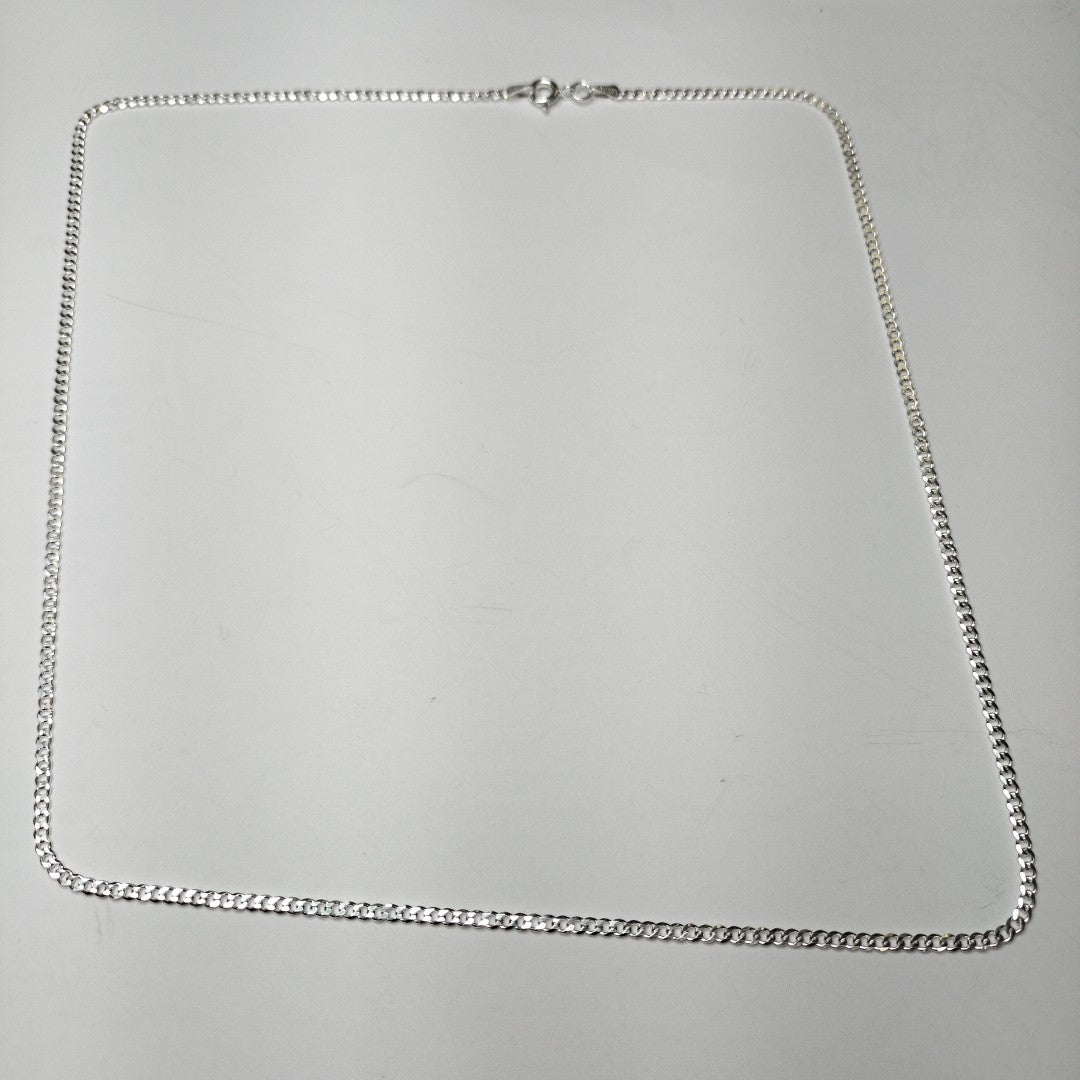 CADENA TEJIDO BARBADO PLATA .925 55 CM 5.4 GR (NUEVO)