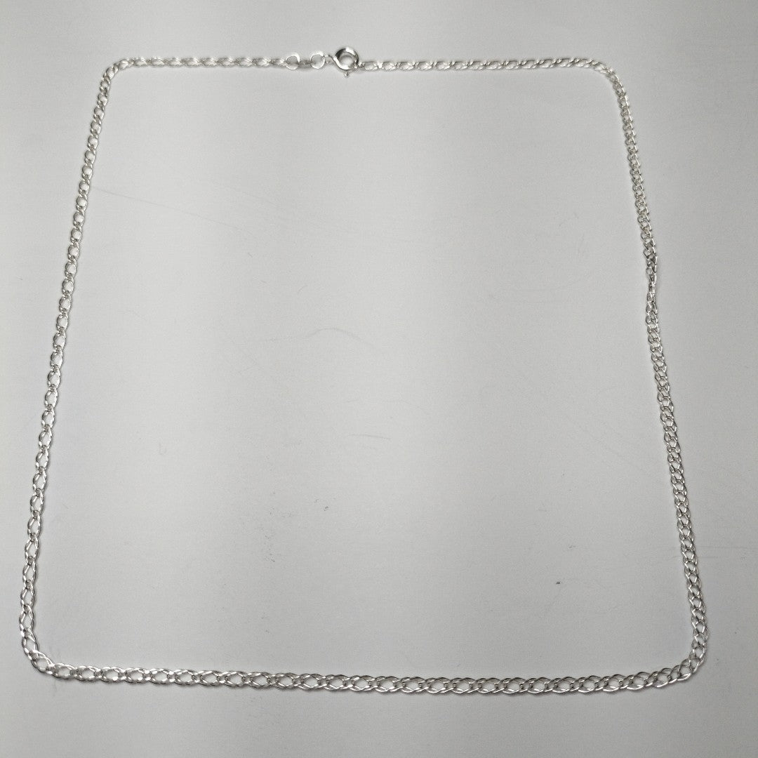 CADENA TEJIDO ESLABONES PLATA .925 50 CM 3.5 GR (NUEVO)