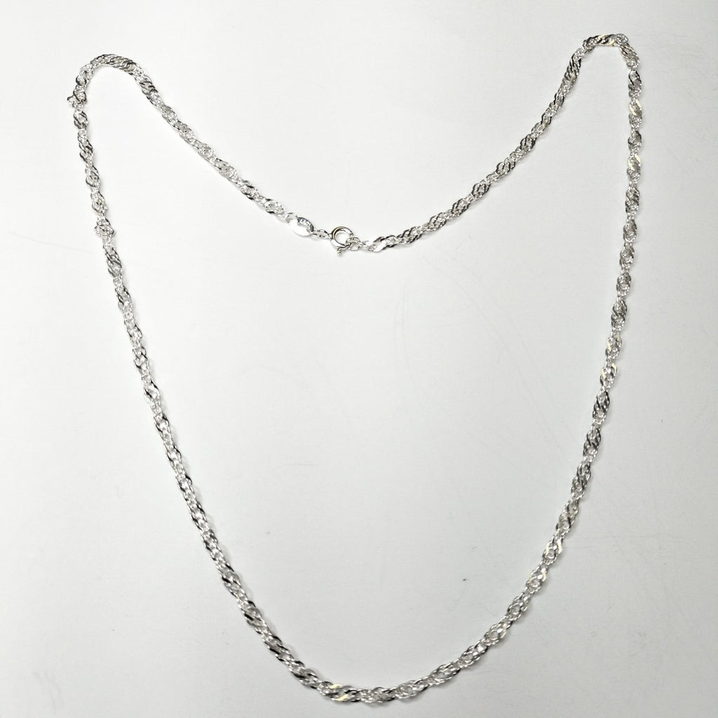 CADENA TEJIDO MEDIO TORZAL PLATA .925 55 CM 5.6 GR (NUEVO)