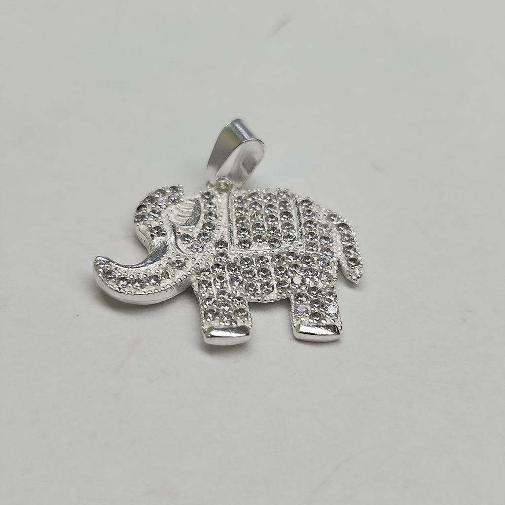 DIJE ELEFANTE C/CIRCONIAS PLATA .925 5.4 GR (NUEVO)
