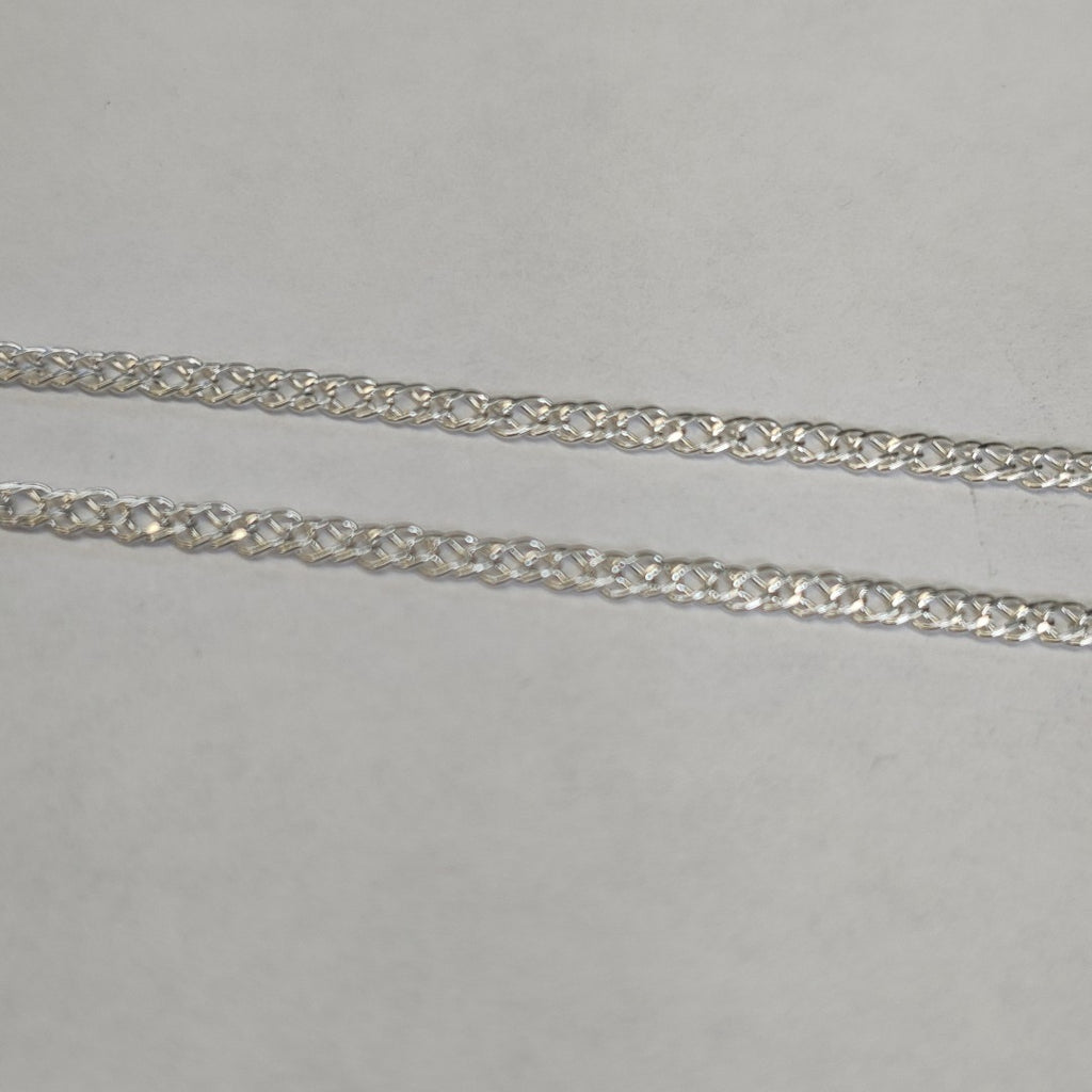 CADENA TEJIDO ESLABONES PLATA .925 55 CM 4.1 GR (NUEVO)