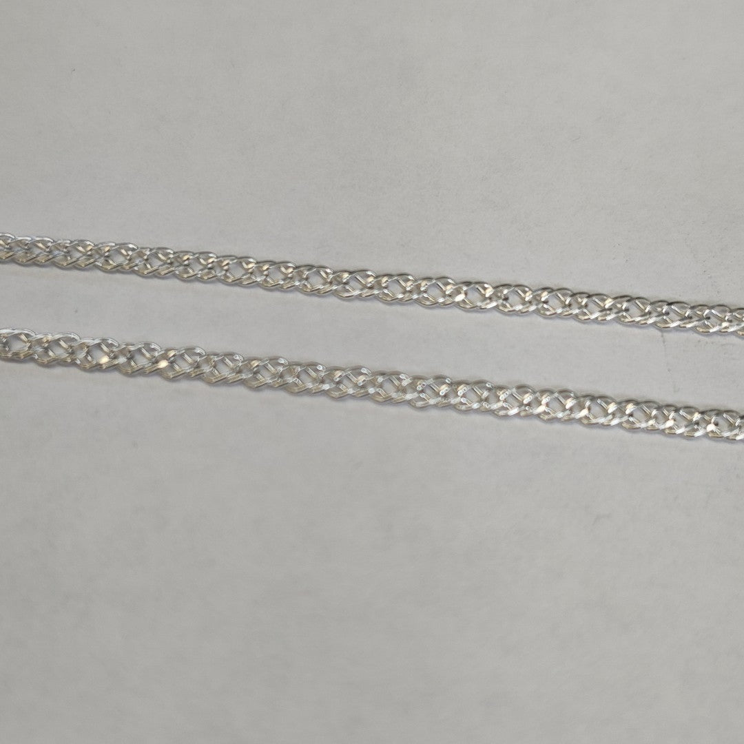 CADENA TEJIDO ESLABONES PLATA .925 55 CM 4.1 GR (NUEVO)