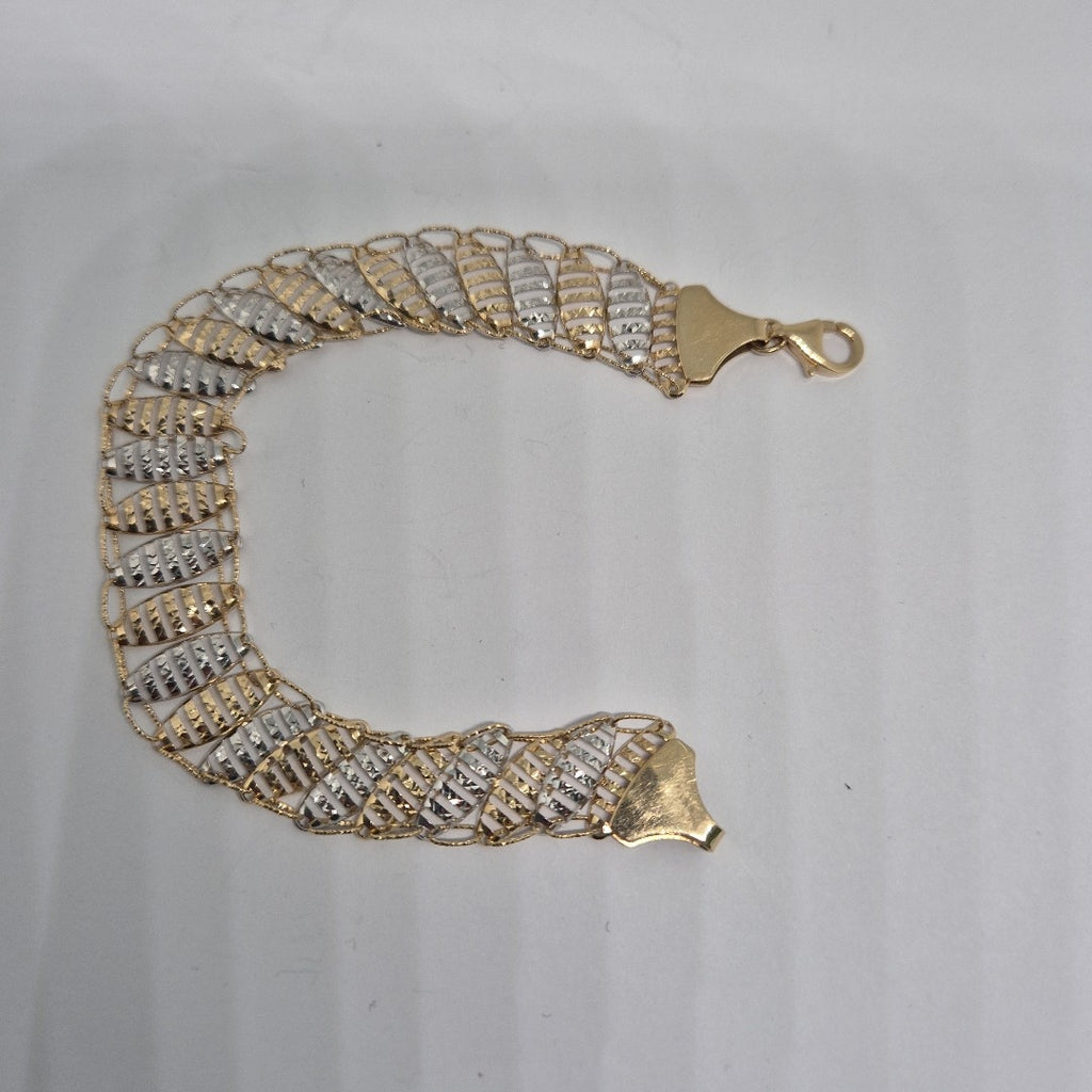 PULSERA ORO COMBINADO 14 K 5.6 GRMS (SEMINUEVO)