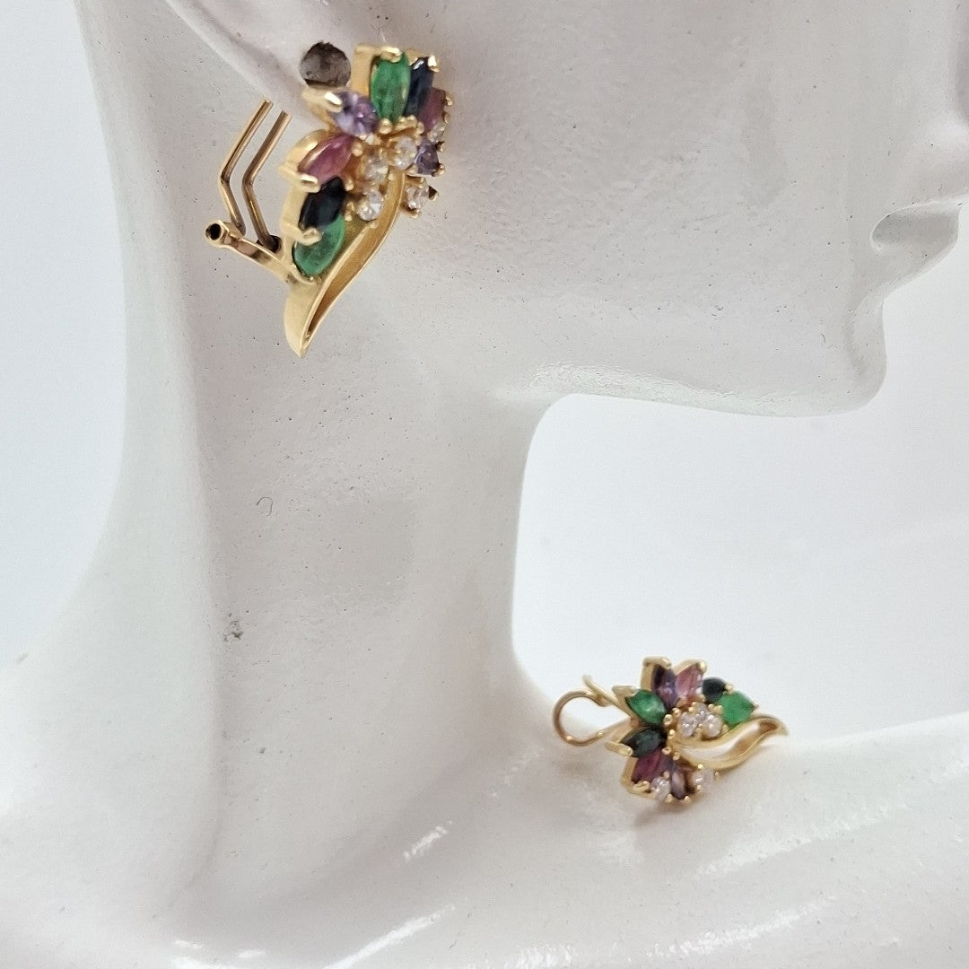 ARETES PAR ORO 14 K 6.7 GRMS (SEMINUEVO)