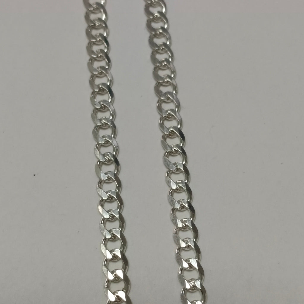 CADENA TEJIDO BARBADO PLATA .925 55 CM 12.5 GR (NUEVO)